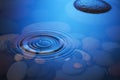 Waterdrop Stones Water Background Pond Time