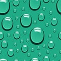 Waterdrop in tosca background seamless pattern