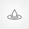 Waterdrop vector icon sign symbol