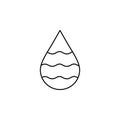 Waterdrop, Water, Droplet, Liquid Thin Line Icon Vector Illustration Logo Template. Suitable For Many Purposes.