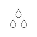 Waterdrop, Water, Droplet, Liquid Thin Line Icon Vector Illustration Logo Template. Suitable For Many Purposes.