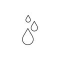 Waterdrop, Water, Droplet, Liquid Thin Line Icon Vector Illustration Logo Template. Suitable For Many Purposes.