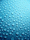 Waterdrops on blue