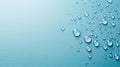 waterdrops on clean blue background AI generated Royalty Free Stock Photo