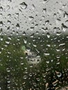 Waterdrops on a window. Royalty Free Stock Photo