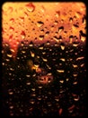 Waterdrops on a window. Royalty Free Stock Photo