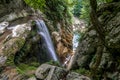 Waterfall on the Agura River in Sochi, Krasnodar Krai, Russia Royalty Free Stock Photo