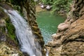 Waterfall on the Agura River in Sochi, Krasnodar Krai, Russia Royalty Free Stock Photo