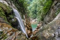 Waterfall on the Agura River in Sochi, Krasnodar Krai, Russia Royalty Free Stock Photo