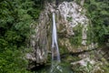 Waterfall on the Agura River in Sochi, Krasnodar Krai, Russia Royalty Free Stock Photo
