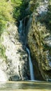 Waterfall on the Agura River in Sochi, Krasnodar Krai, Russia.