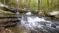 Waterfall along Collins Creek in Herber Springs Arkansas Royalty Free Stock Photo