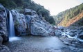 A waterfall along the South Yuba River Royalty Free Stock Photo