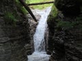 A waterfall on an alpine stream in the area ChÃÂ¤swaldtobel and and under the forest ChÃÂ¤swald, Oberiberg - Switzerland Royalty Free Stock Photo