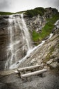 Waterfall in Austria free nature. Royalty Free Stock Photo