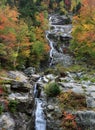 Waterfall In Autumn Royalty Free Stock Photo