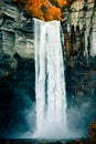 Waterfall in Autumn Royalty Free Stock Photo