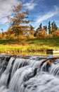 Waterfall, Autumn, Landscape, Colours Royalty Free Stock Photo