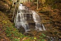 Waterfall in the autumn national park of foreste casentinesi Royalty Free Stock Photo
