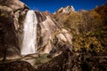 Waterfall in autumn Valtellina Italy Royalty Free Stock Photo