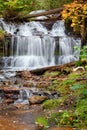 Waterfall in Autumn - Michigan, USA Royalty Free Stock Photo