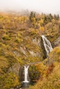 Waterfall in the autumnal Pyrenees mountains Royalty Free Stock Photo