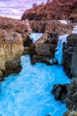 Waterfall Barnafoss in Iceland Royalty Free Stock Photo