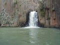 Waterfall and basaltic prisms of Santa MarÃÂ­a Regla, Mexico. Royalty Free Stock Photo