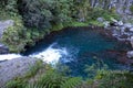 Waterfall of the Bassin Hirondelles in Reunion Island Royalty Free Stock Photo