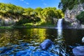 Waterfall of Bassin La Paix, Reunion Island Royalty Free Stock Photo