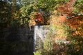 Waterfall in beautiful autumn forest Royalty Free Stock Photo