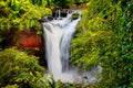 Waterfall in beautiful forest greenery