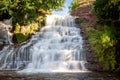 Waterfall and a beautiful lagoon lake for relaxing in the summer