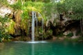 Waterfall and a beautiful lagoon lake for relaxing in the summer