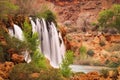 A waterfall - Beautiful Landscape - Havasupai Grand Canyon National Park Arizona AZ USA Royalty Free Stock Photo