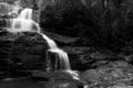 Waterfall in black and white Royalty Free Stock Photo