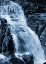 The waterfall blue toned Royalty Free Stock Photo