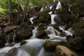 Waterfall blur over rocks