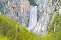 Waterfall Boka near Soca river in Slovenia Royalty Free Stock Photo