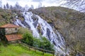Waterfall of BraÃÂ±as in the municipality of Toques Galicia, Spain Royalty Free Stock Photo