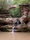 Waterfall and bridge