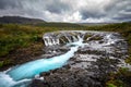 The waterfall Bruarfoss in Iceland