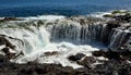 Waterfall in Bufadero La garita, Canary islands, photo series Royalty Free Stock Photo