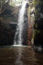 The Waterfall Cachoeira Caverna in Brazil