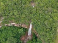 waterfall Cachoeira do Socorro natural tourist spot in Cassilandia Royalty Free Stock Photo