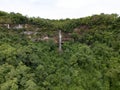 waterfall Cachoeira do Socorro natural tourist spot in Cassilandia Royalty Free Stock Photo