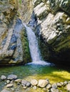 Waterfall in Caldera de Taburiente National Park on La Palma Royalty Free Stock Photo