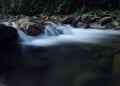 Waterfall at the carpatian mountains green forest