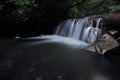 Waterfall at the carpatian mountains green forest