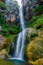 Waterfall Cascade de Courmes near Pont du Loup, France.